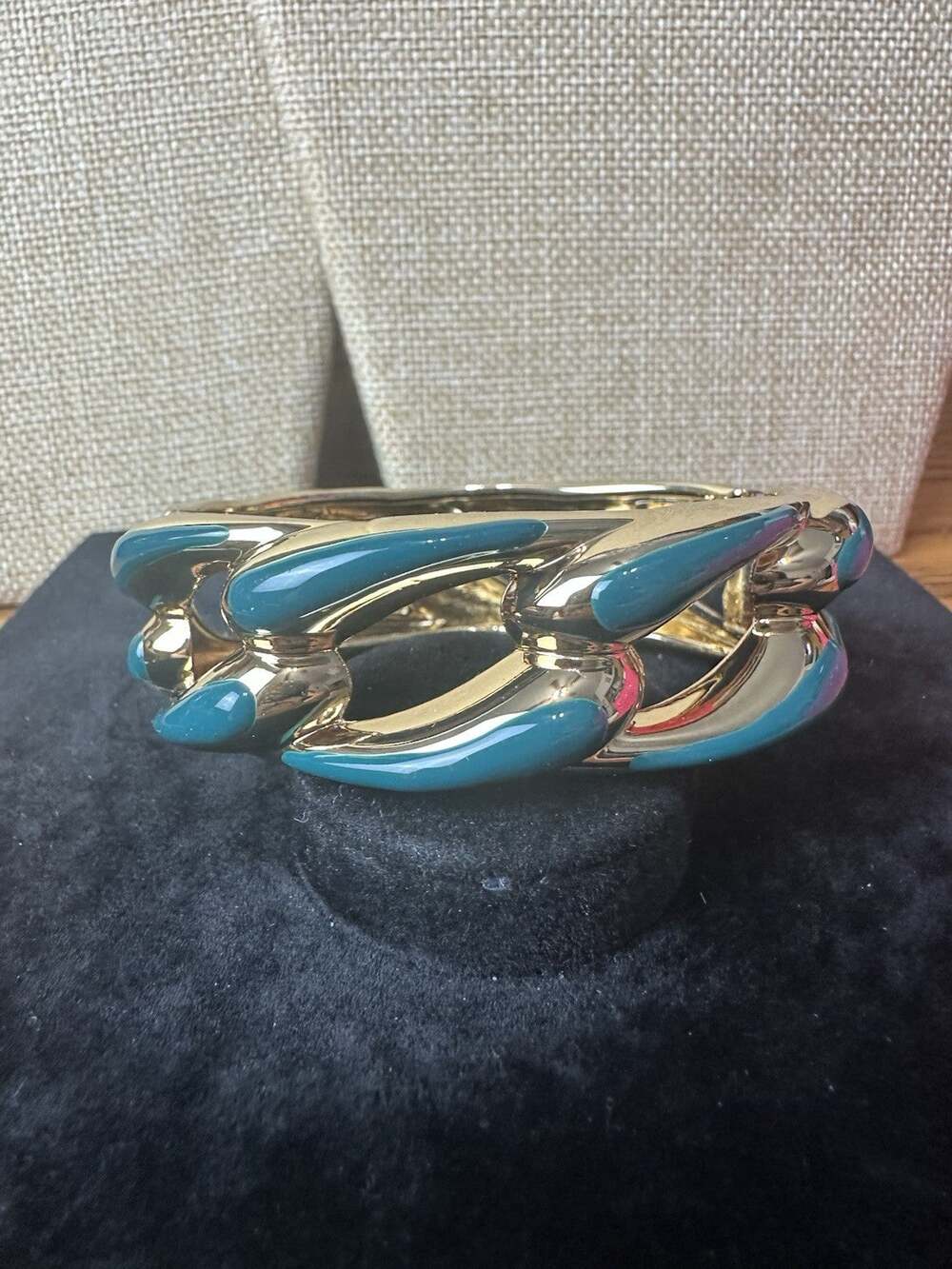 Sequin Nordstrom Multicolor Gold Tone Statement Enamel Bangle Bracelet # 383